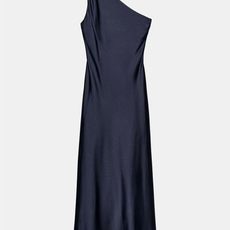 Vestido Asimétrico Satén