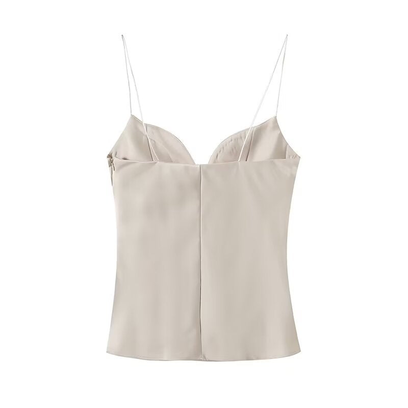 Top Corazón satinado